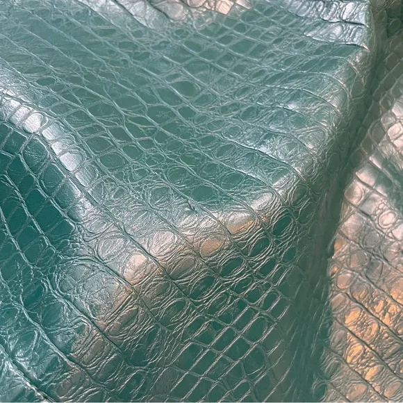 ModCloth Teal Reptile Pleather Zipper Front Mini Skirt - Picture 15 of 16